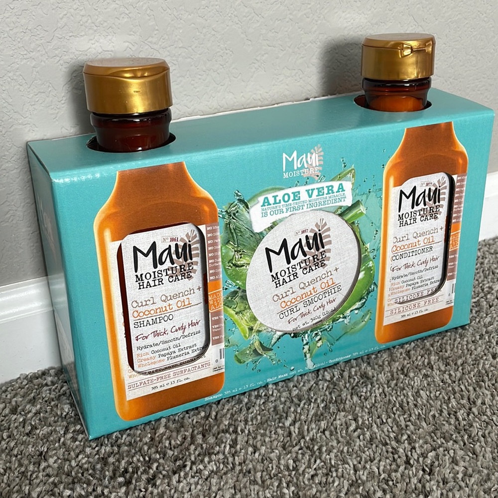 Maui Moisture Hair Care Curl Quench + Coconut Oil Trio Set